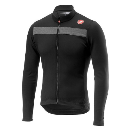 Castelli - Bluza Ciclism Maneca Lunga Puro 3 Jersey FZ - Negru Gri