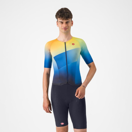 Castelli - Costum Triatlon Cu Maneca Scurta - Free Sanremo 3 Suit Short Sleeve - Negru