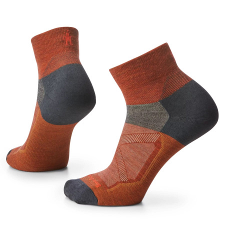 Smartwool - Sosete Sport Femei Bike Zero Cushion Ankle Socks - Gri Inchis Portocaliu Inchis