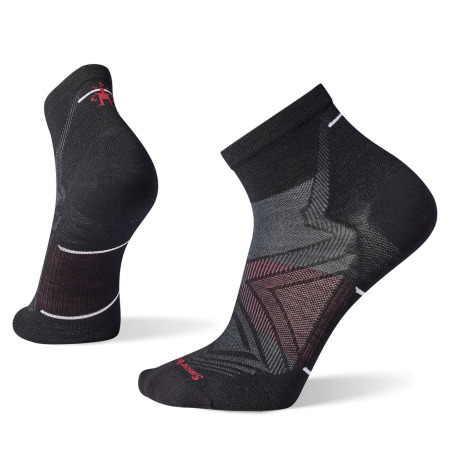 Smartwool - Sosete Sport Run Zero Cushion Ankle Socks - Negru Gri Rosu