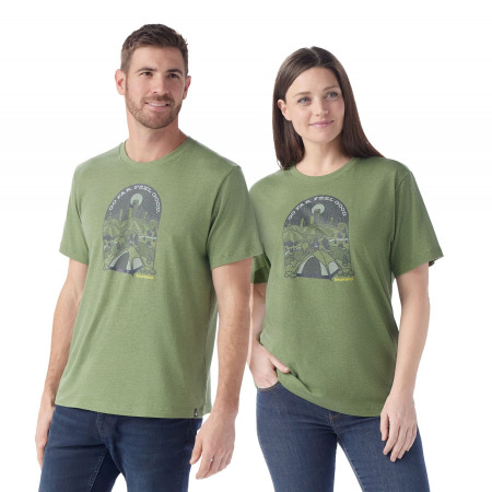 Smartwool - Tricou Merino - Streets To Peaks Short Sleeve Graphic Tee - Verde
