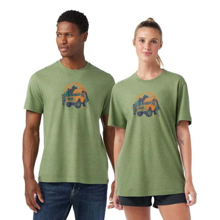 Smartwool - Tricou Merino - Long Weekend Short Sleeve Graphic Tee - Gri