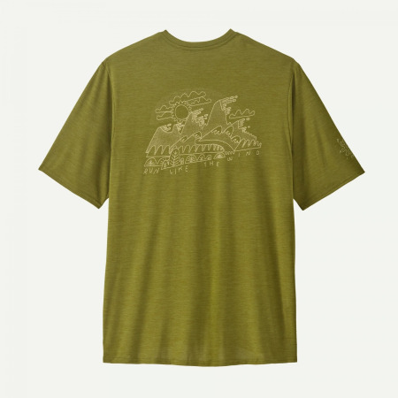 Tricou - M Capilene Cool Daily Graphic Lands - Albastru