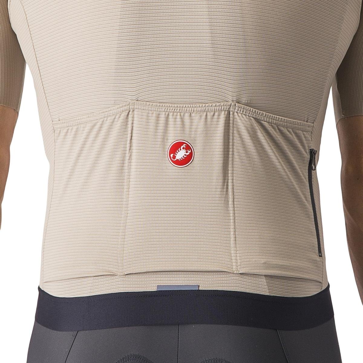 Tricou cu maneca scurta Castelli Espresso Crem