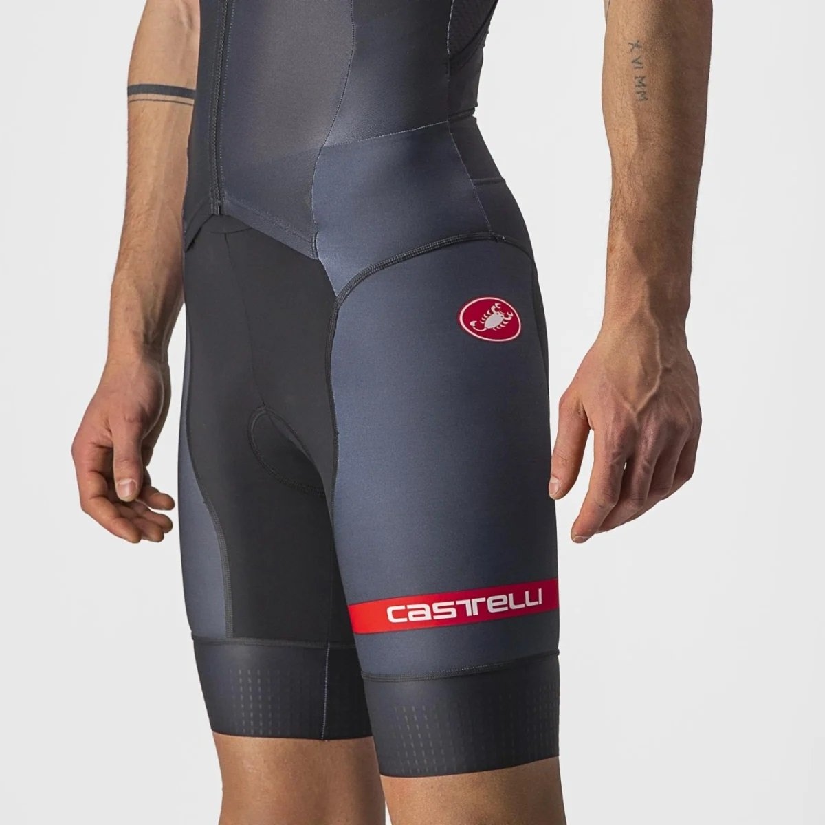 Castelli - costum trisuit triatlon pentru barbati, maneca scurta Free Sanremo SS Suit - negru