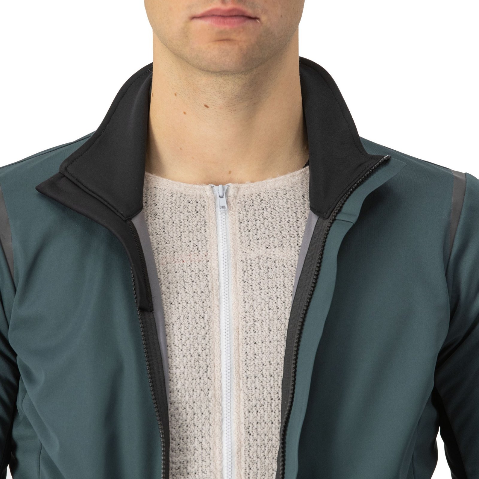 Castelli - Jacheta ciclism vreme rece sau iarna, Alpha Doppio RoS Jacket - verde inchis rover negru