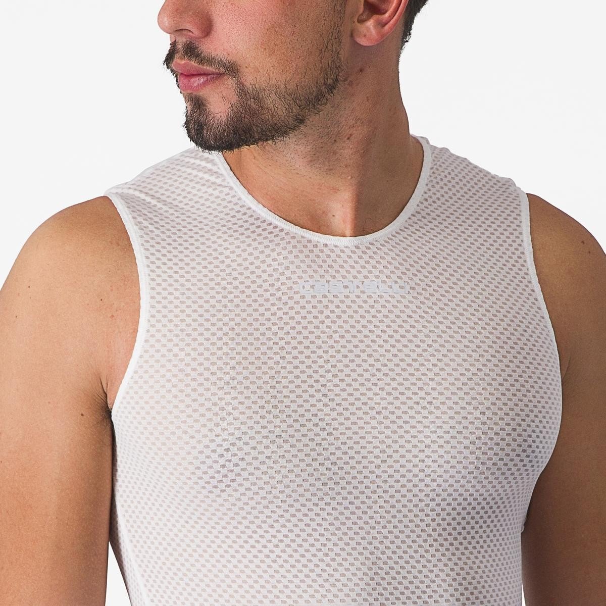 Castelli - bluza de corp fara maneci - Pro Mesh 2.0 Sleeveless - 15-28 gr C - alb