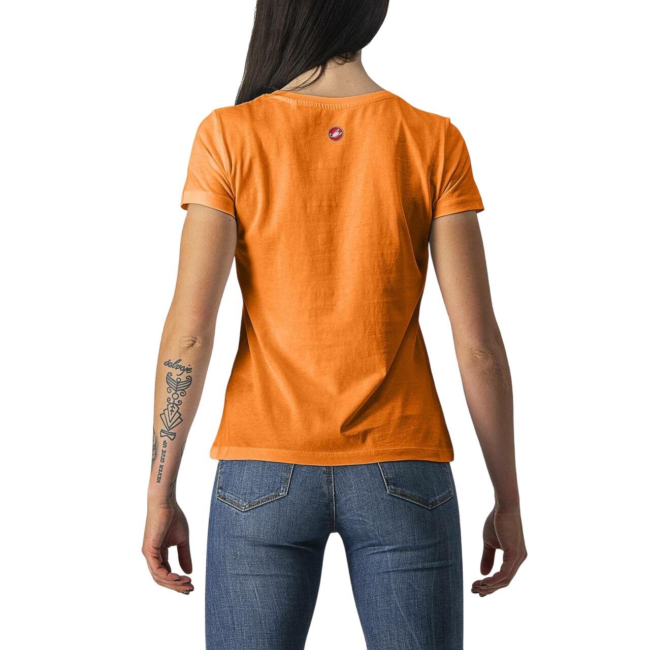 Castelli - tricou casual maneca scurta pentru femei Bellagio Tee - portocaliu