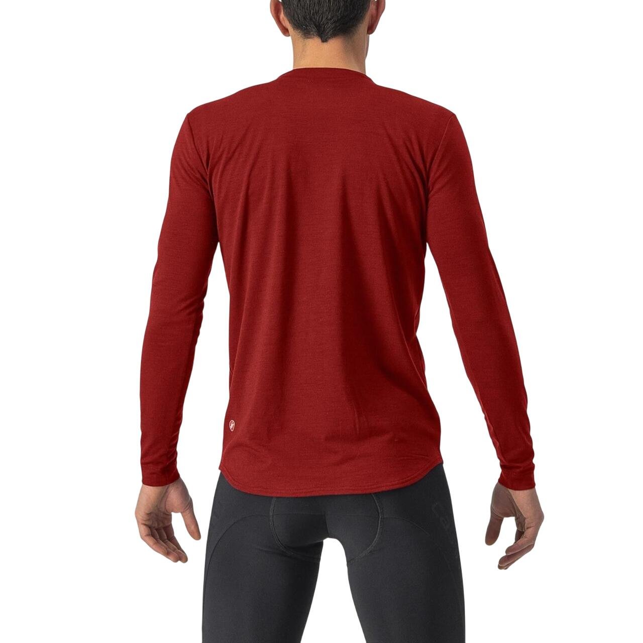 Castelli - tricou maneca lunga 15-20 gr C - Unlimited Merino LS - rosu