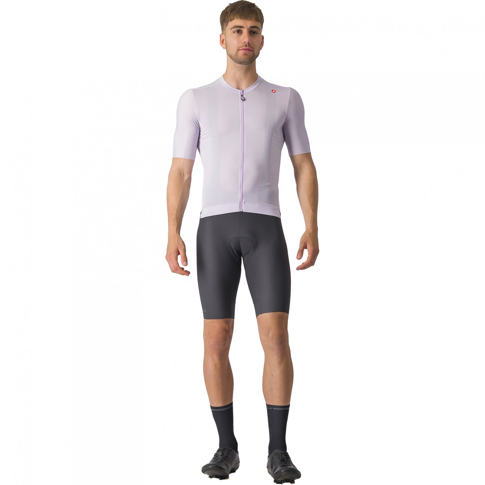 Castelli - tricou ciclism cu maneca scurta pentru barbati Espresso Jersey - mov deshis mist gri inchis
