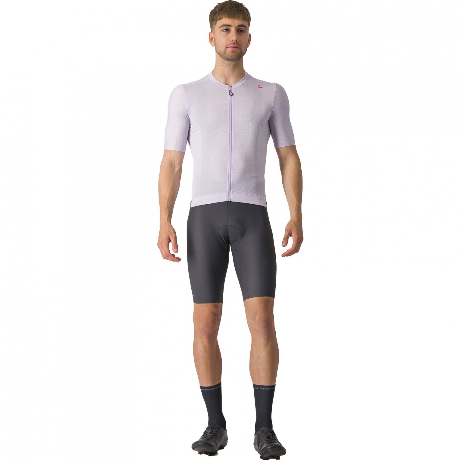 Castelli - tricou ciclism cu maneca scurta pentru barbati Espresso Jersey - mov deshis mist gri inchis