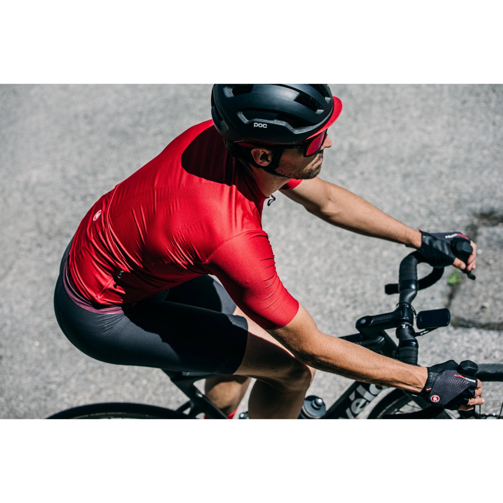 Castelli - tricou ciclism cu maneca scurta pentru barbati Espresso Jersey - mov deshis mist gri inchis