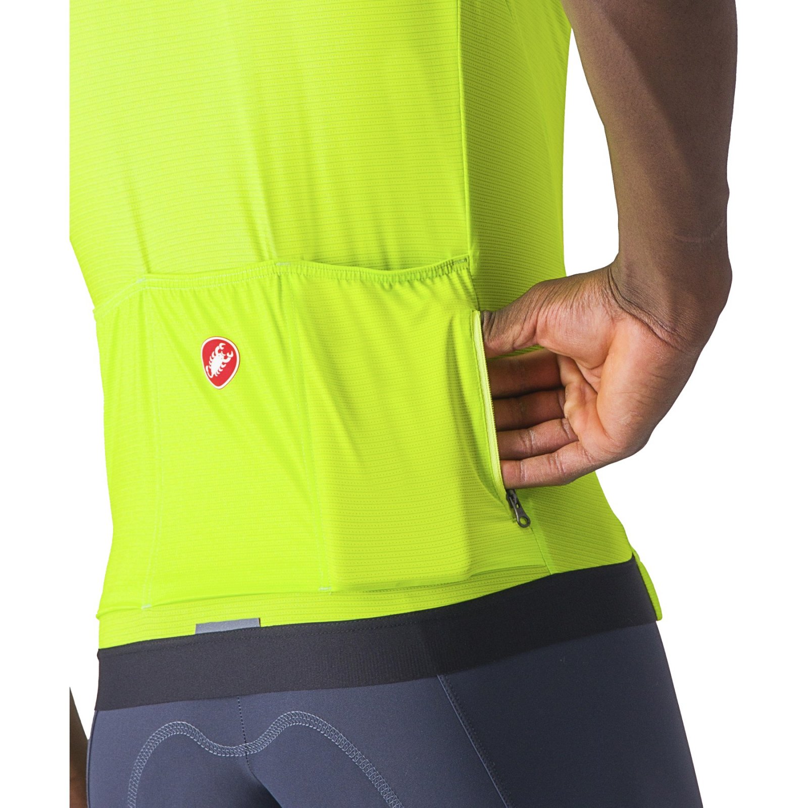 Castelli - tricou ciclism cu maneca scurta pentru barbati Espresso Jersey - galben lime electric