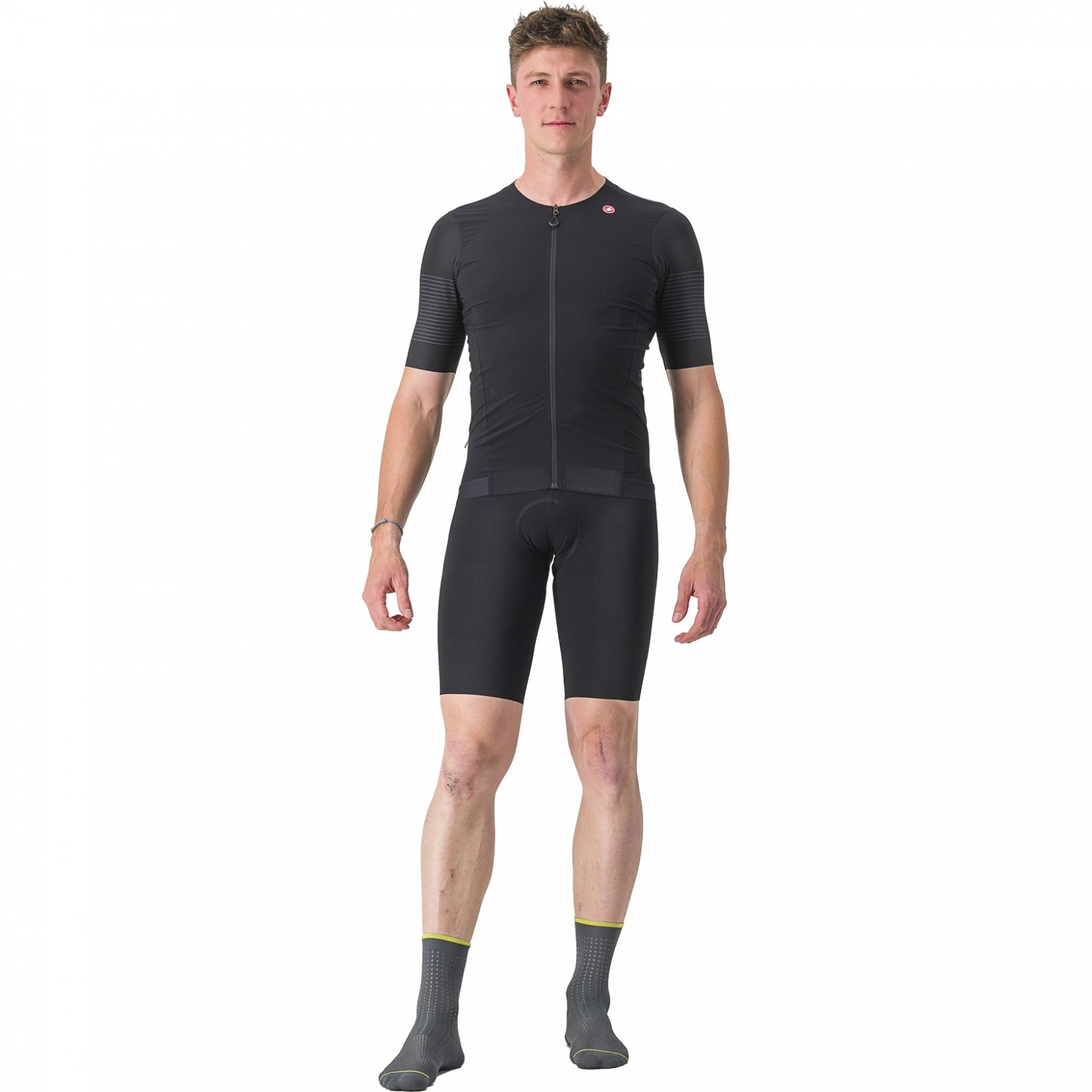 Castelli - tricou ciclism barbati, maneca scurta Premio jersey - negru