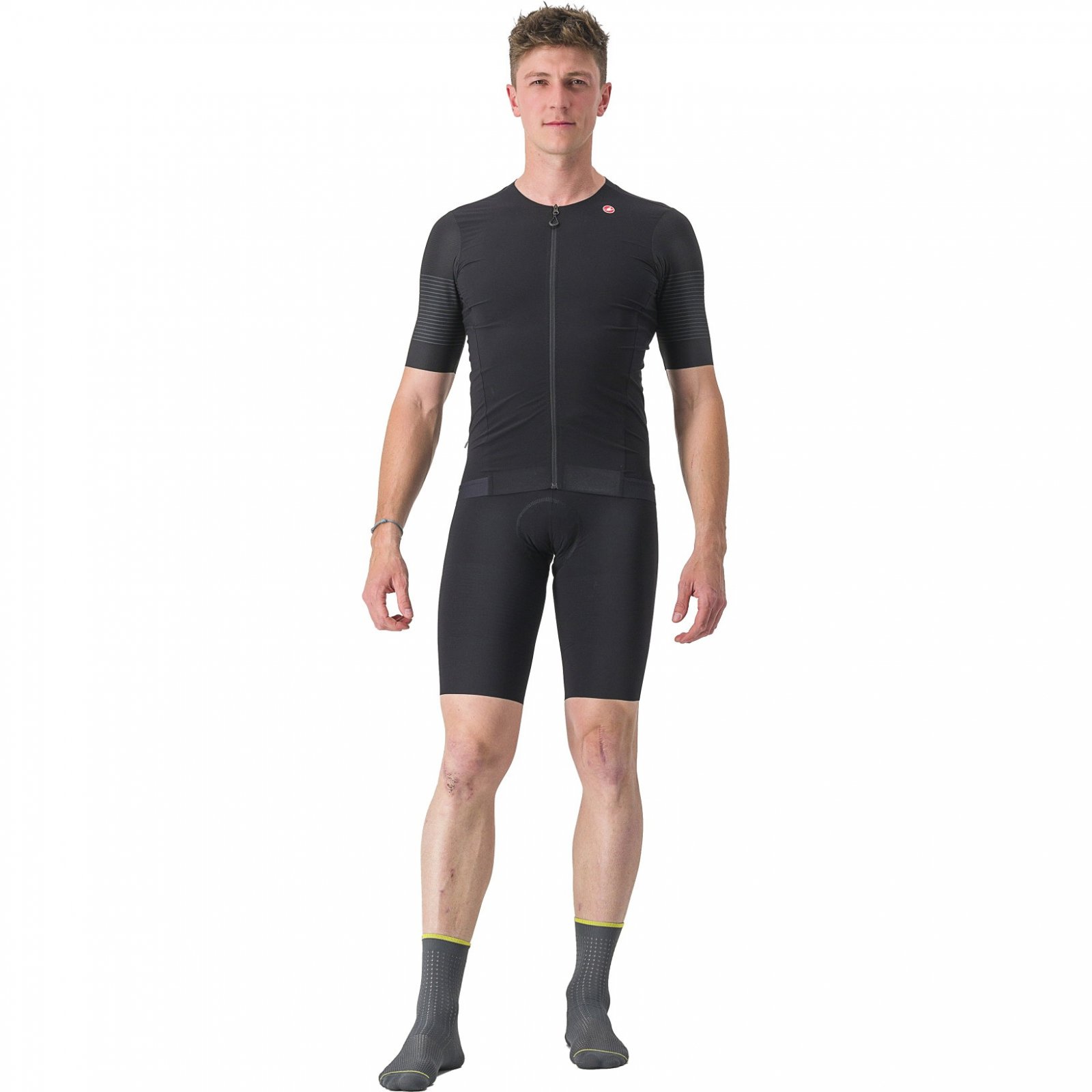 Castelli - tricou ciclism barbati, maneca scurta Premio jersey - negru
