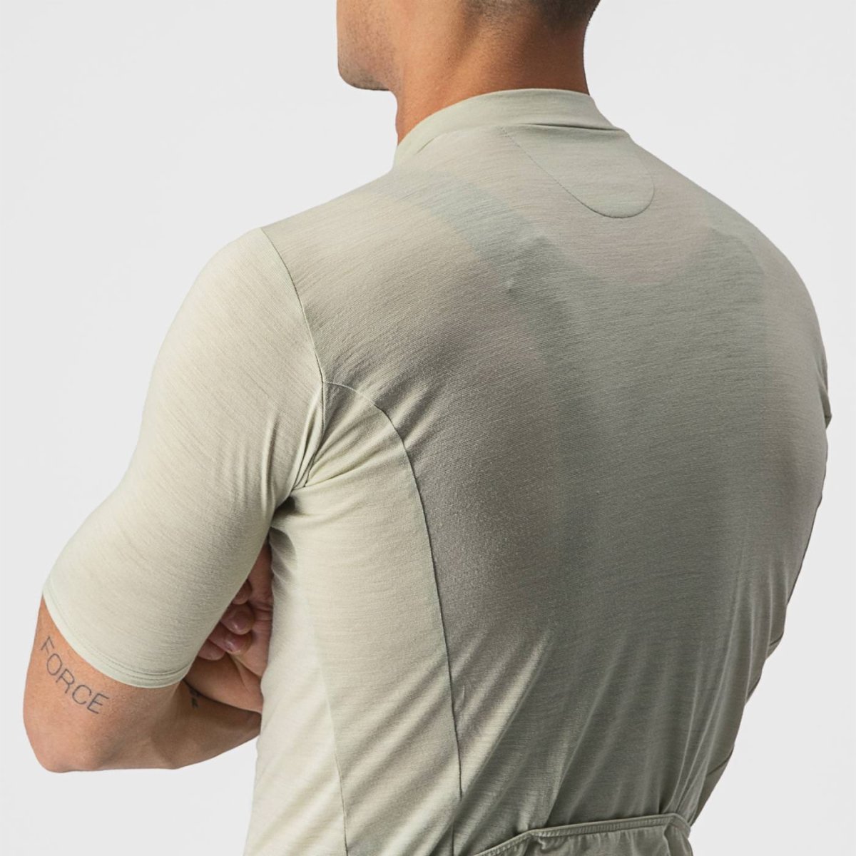 Castelli - tricou pentru ciclism cu maneca scurta Essenza Jersey - alb verde deschis desert