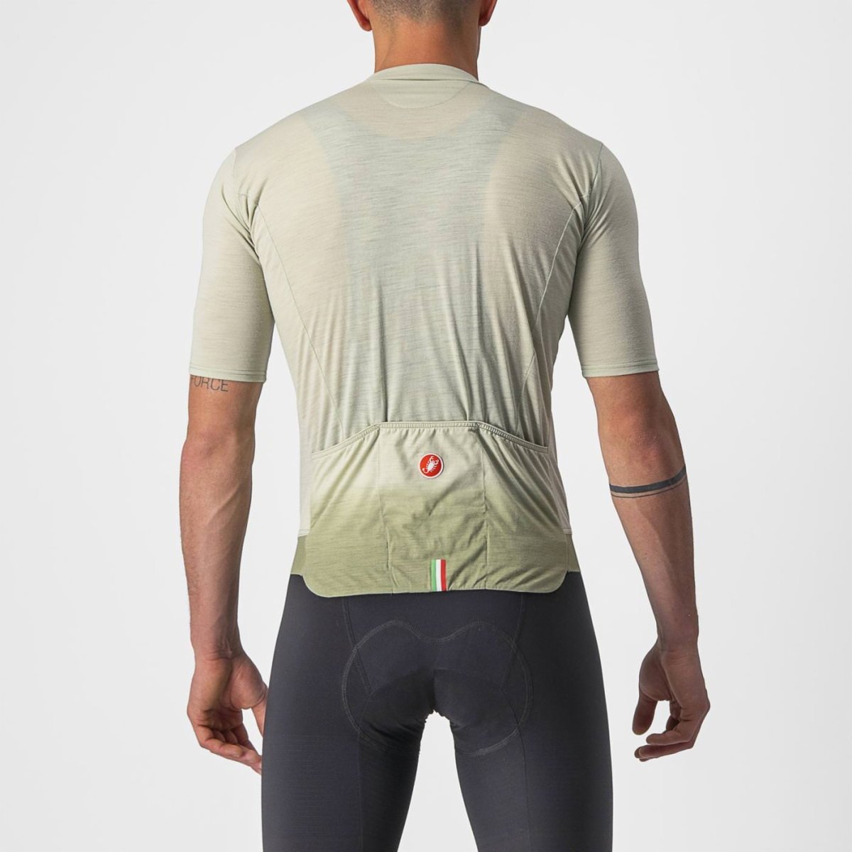 Castelli - tricou pentru ciclism cu maneca scurta Essenza Jersey - alb verde deschis desert