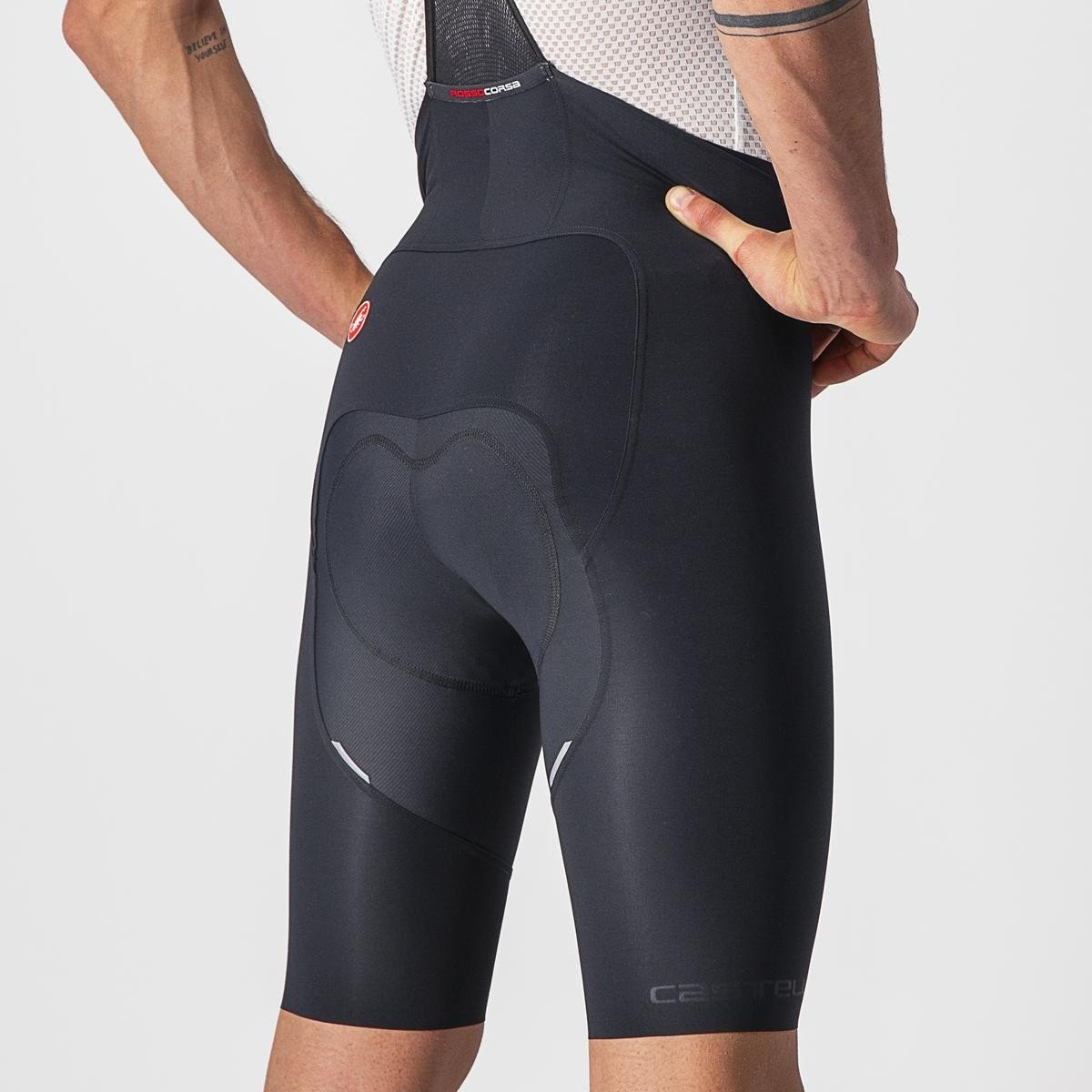 Castelli - Pantaloni ciclism scurti cu bretele Free Aero RC bibshorts - negru
