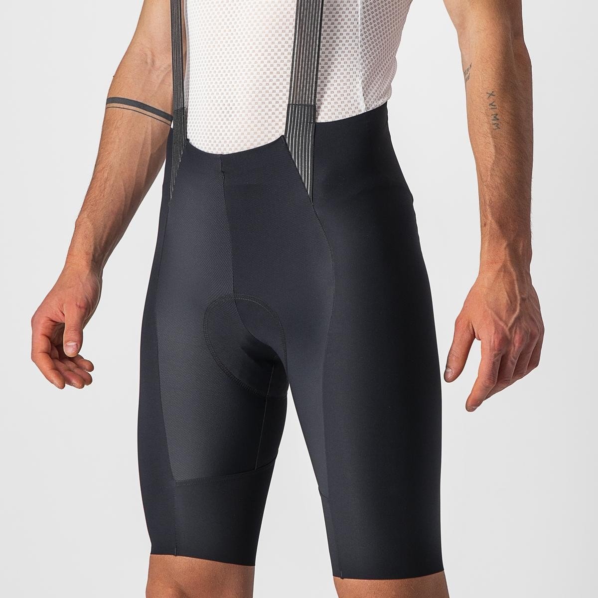 Castelli - Pantaloni ciclism scurti cu bretele Free Aero RC bibshorts - negru