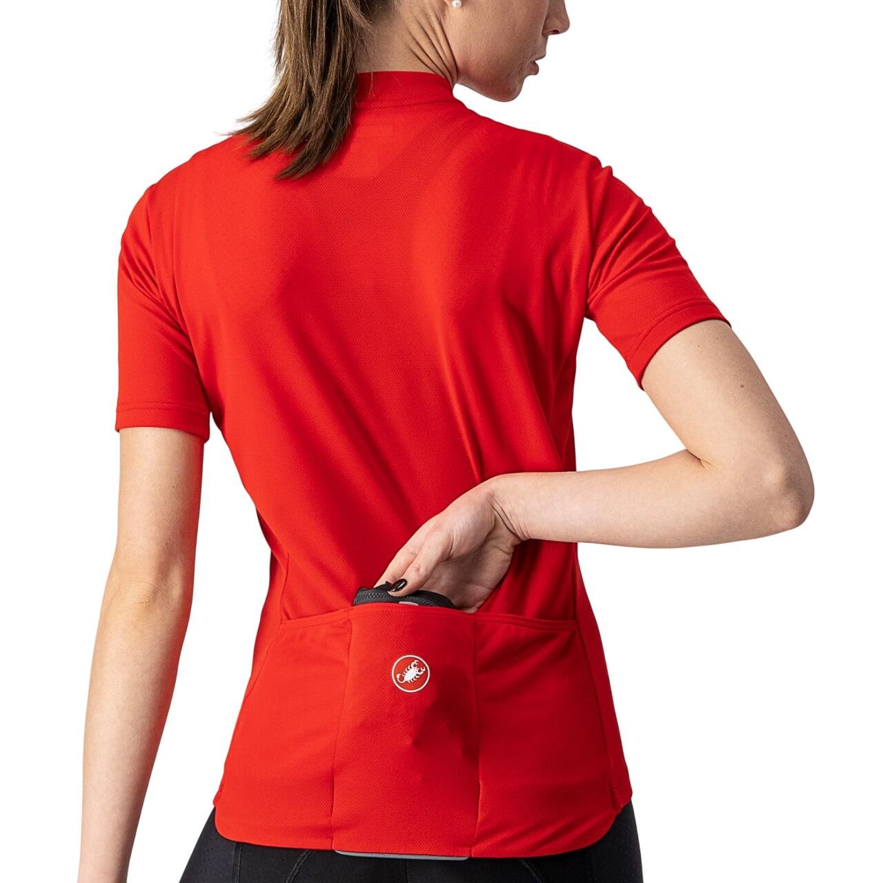 Castelli Squadra Stretch W - jacheta ciclism anti vant pentru femei - gri inchis-negru