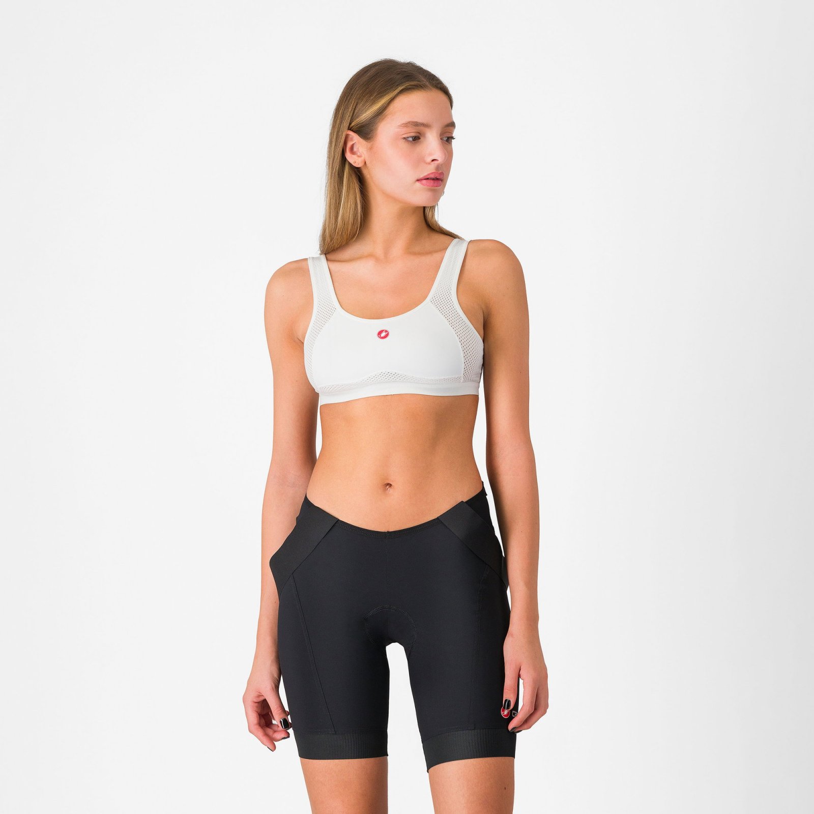 Castelli - bustiera ciclism - Rosso Corsa Bra - alb