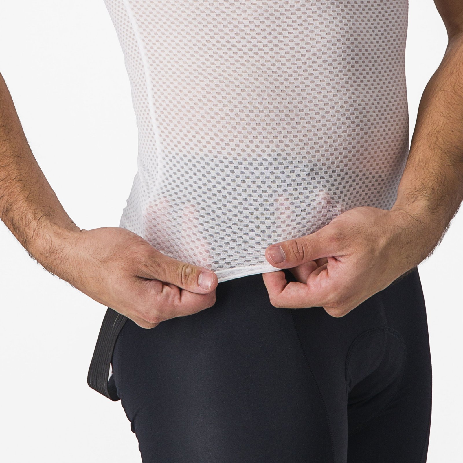 Castelli - bluza de corp cu maneca scurta - Pro Mesh 2.0 Short Sleeve - 15-28 gr C - alb