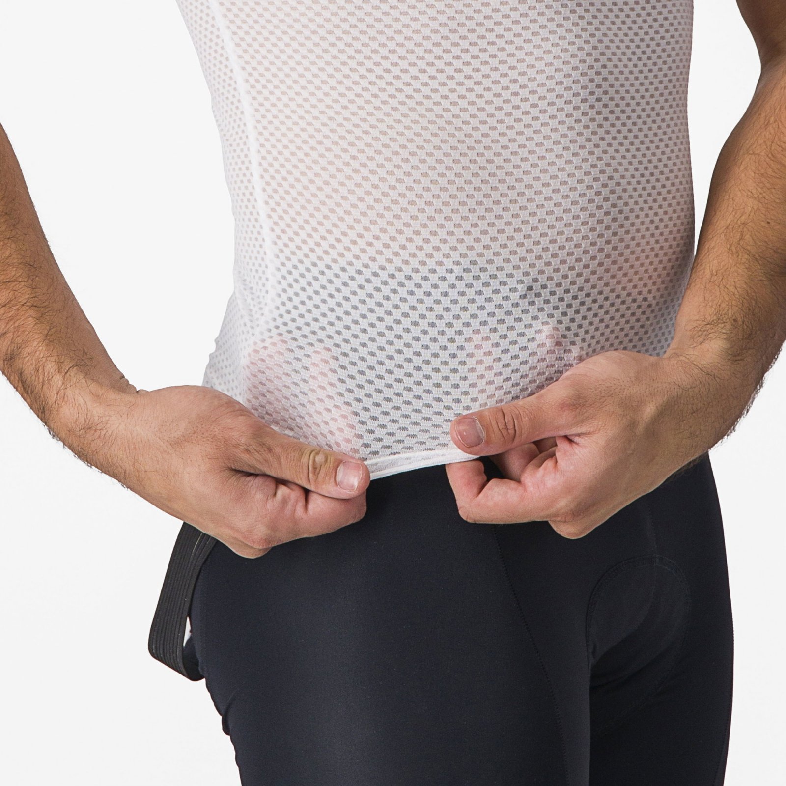 Castelli - bluza de corp cu maneca scurta - Pro Mesh 2.0 Short Sleeve - 15-28 gr C - alb