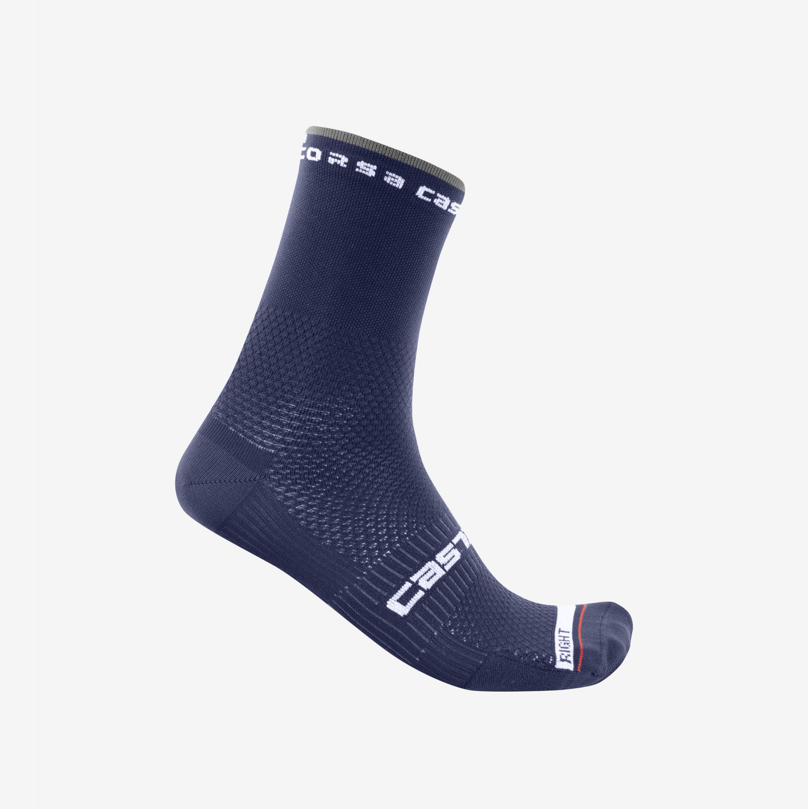 Castelli - sosete ciclism - Rosso Corsa Pro 15 Sock - alb