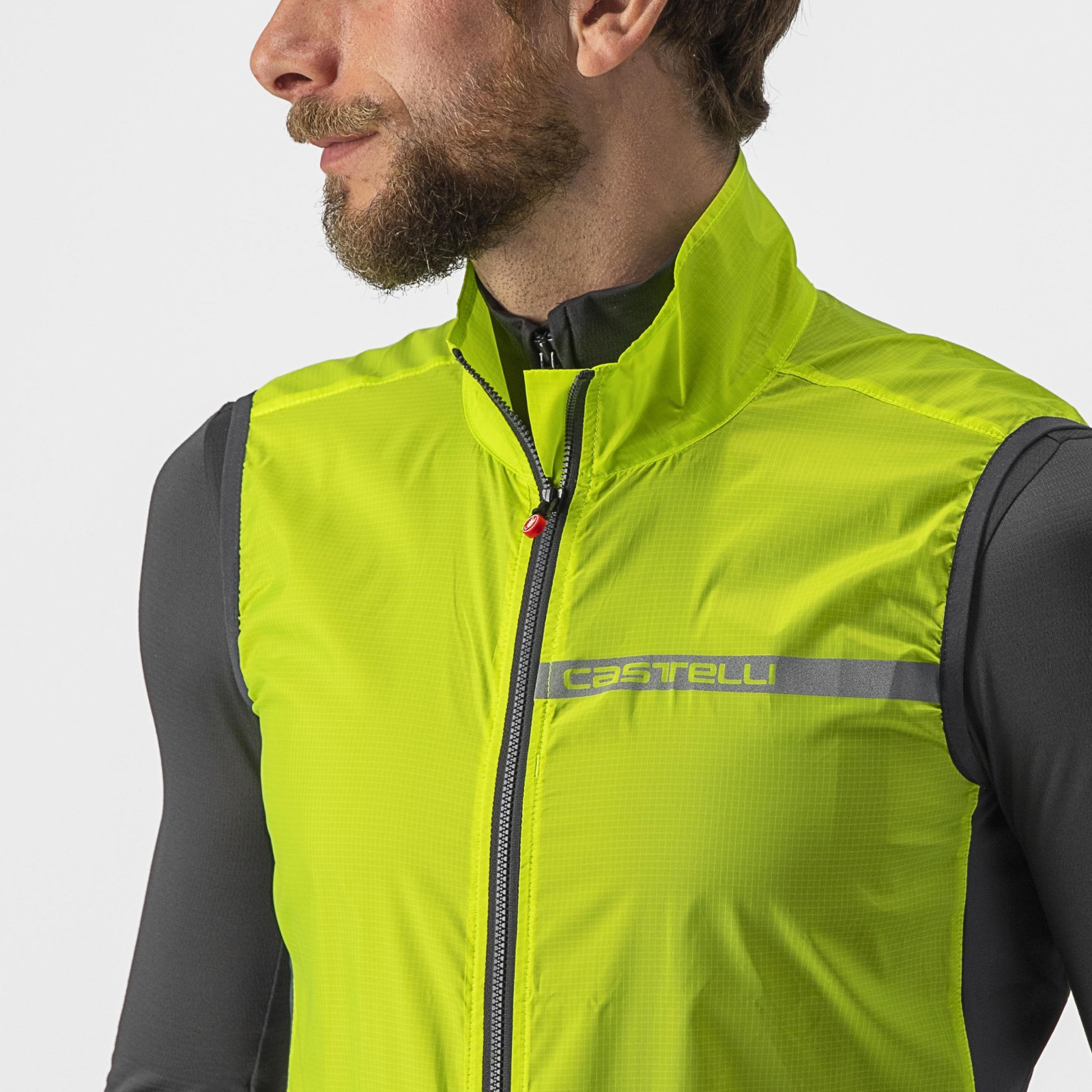 Castelli - vesta ciclism - Squadra Stretch Vest - lime | gri inchis