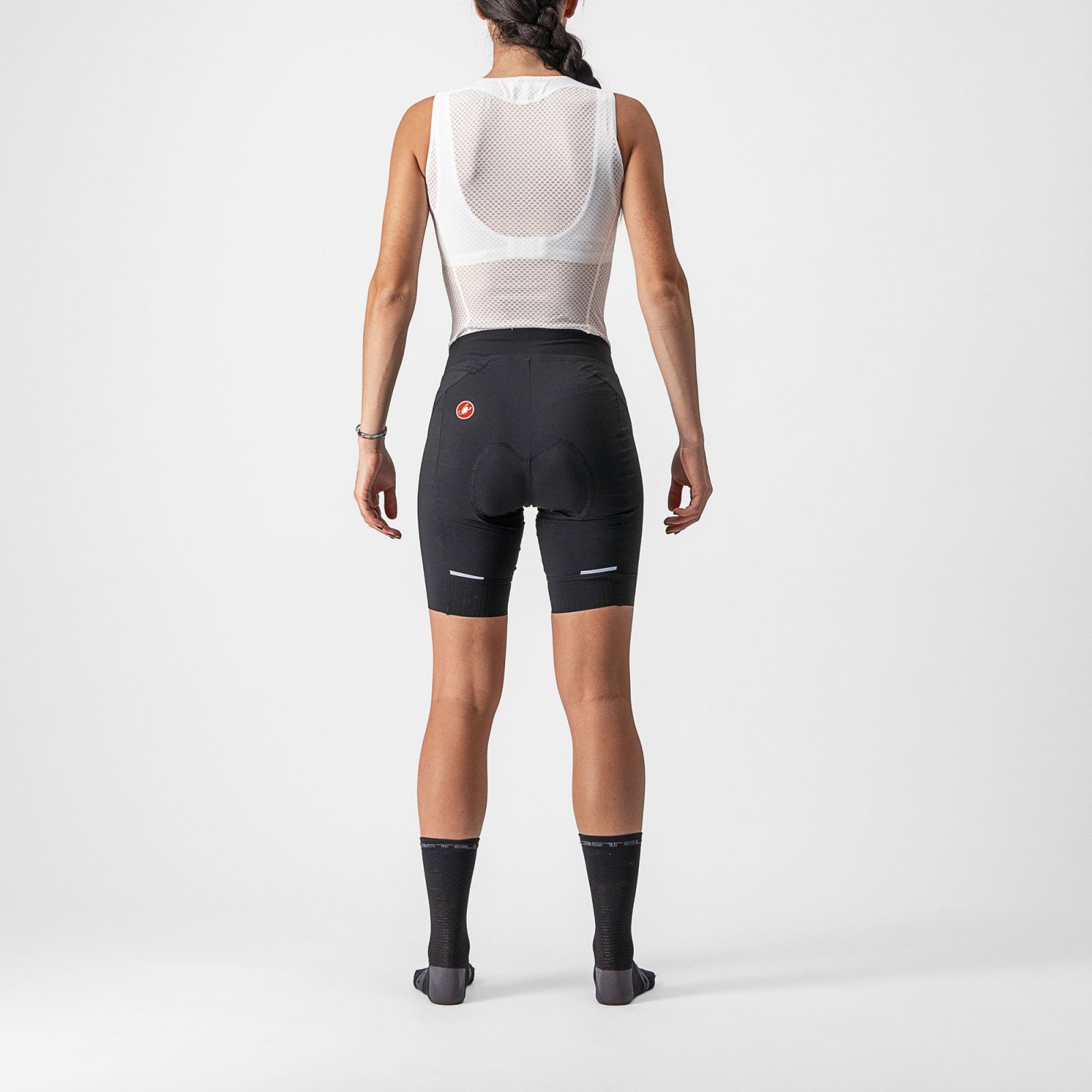 Castelli - pantaloni ciclism scurti - Velocissima 3 Short - negru | argintiu
