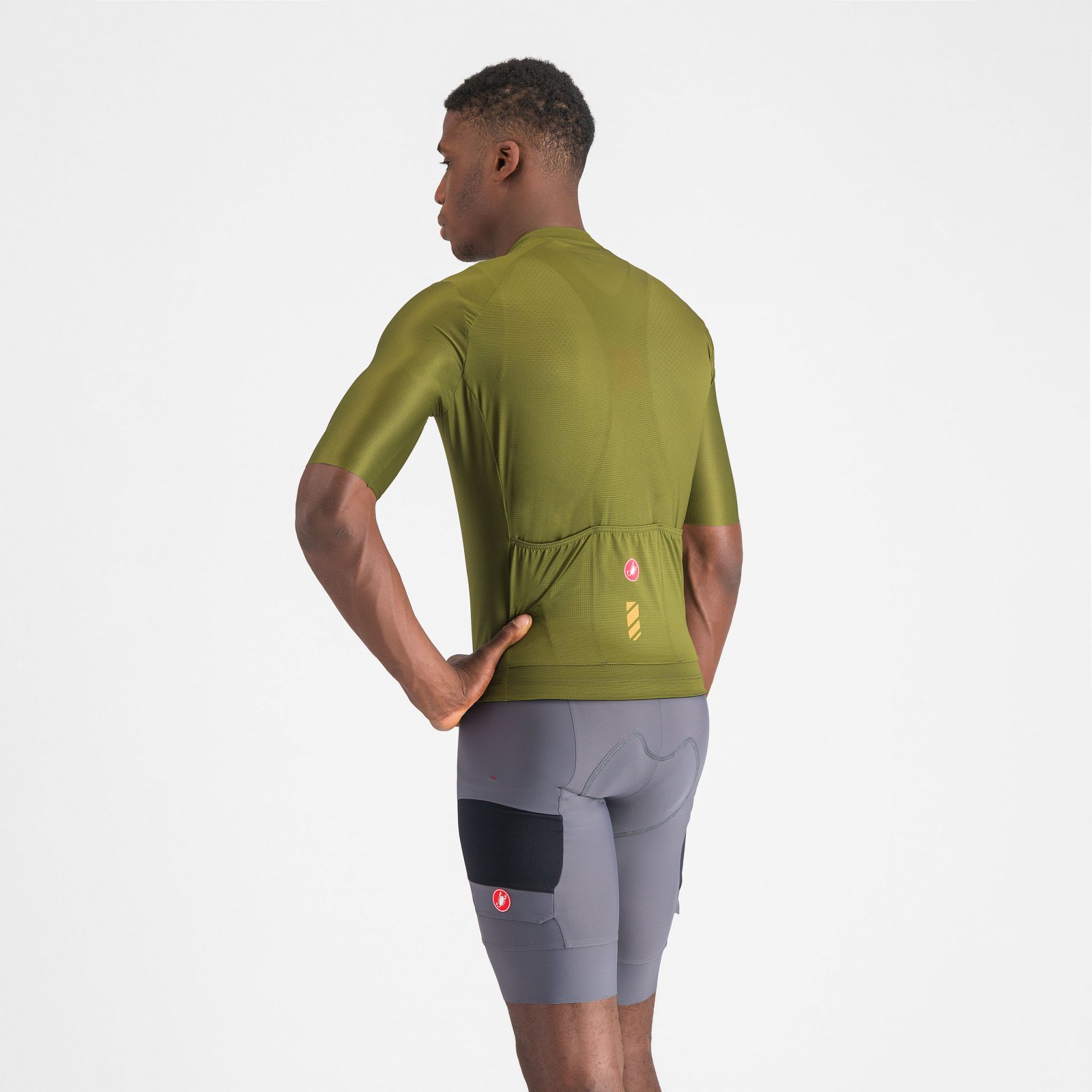 Castelli - pantaloni ciclism scurti cu bretele - Unlimited Cargo Bibshort - 15-35 gr C - negru