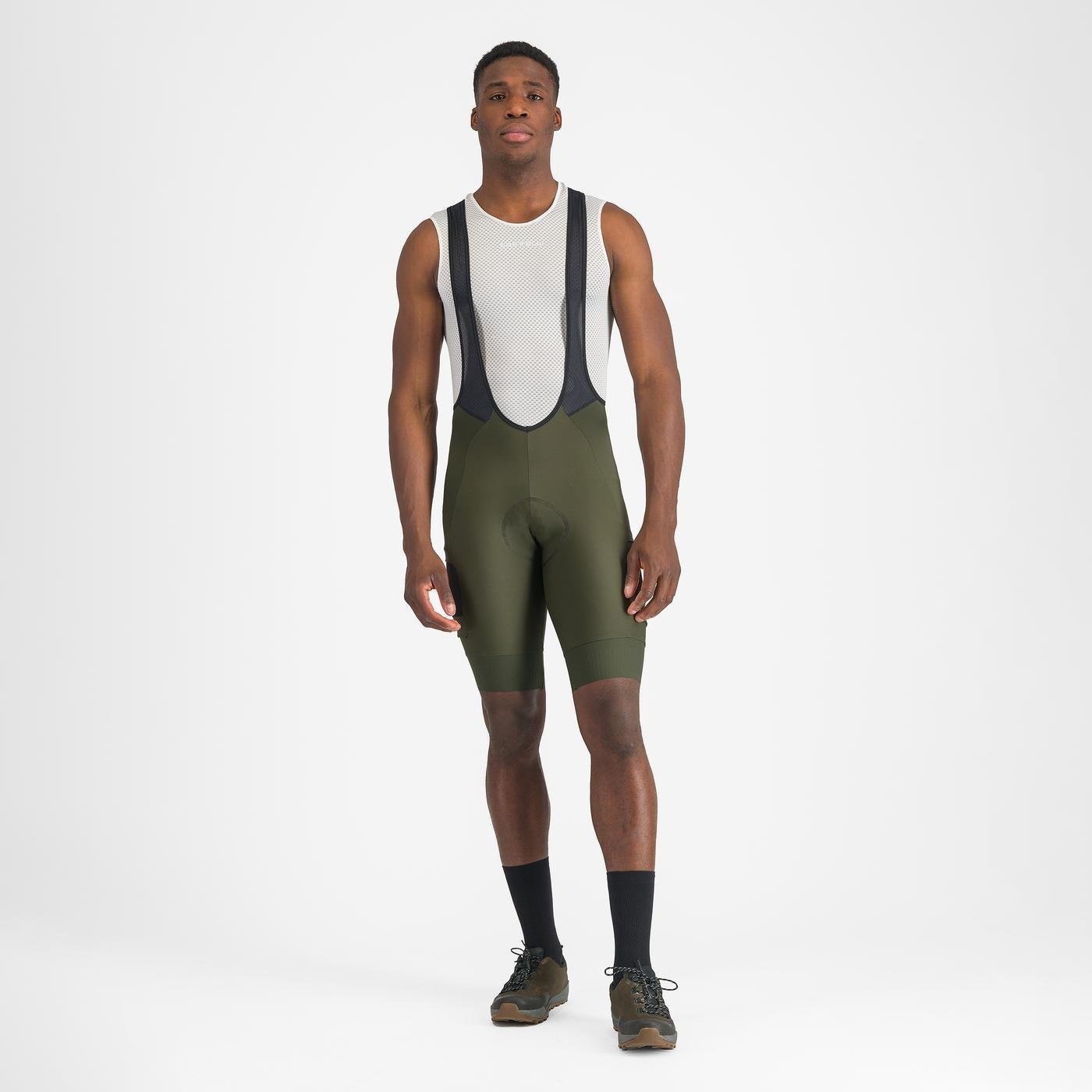 Castelli - pantaloni ciclism scurti cu bretele - Unlimited Cargo Bibshort - 15-35 gr C - negru