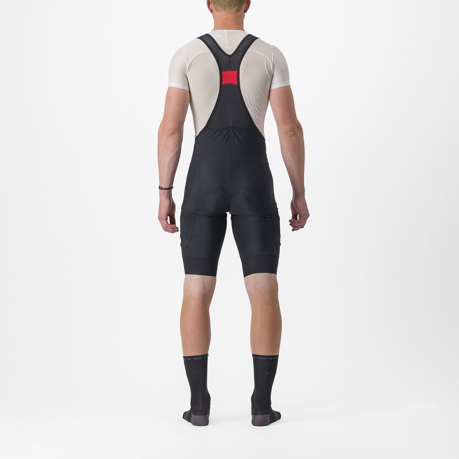 Castelli - pantaloni ciclism scurti cu bretele - Unlimited Cargo Bibshort - 15-35 gr C - negru