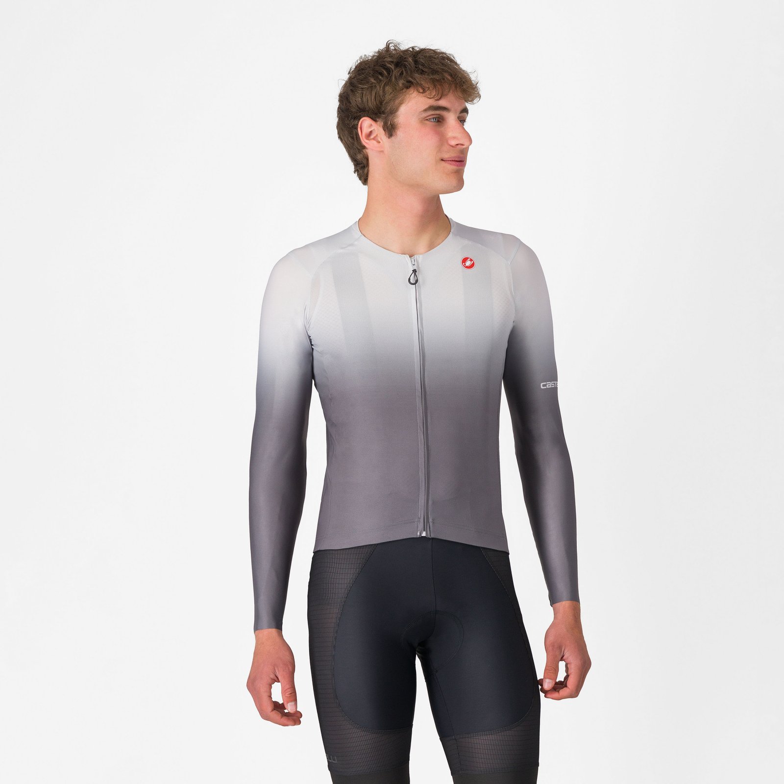 Castelli - tricou ciclism maneca lunga tailored fit cu protectie solara - Upf Long Sleeve Jersey - albastru azzurro