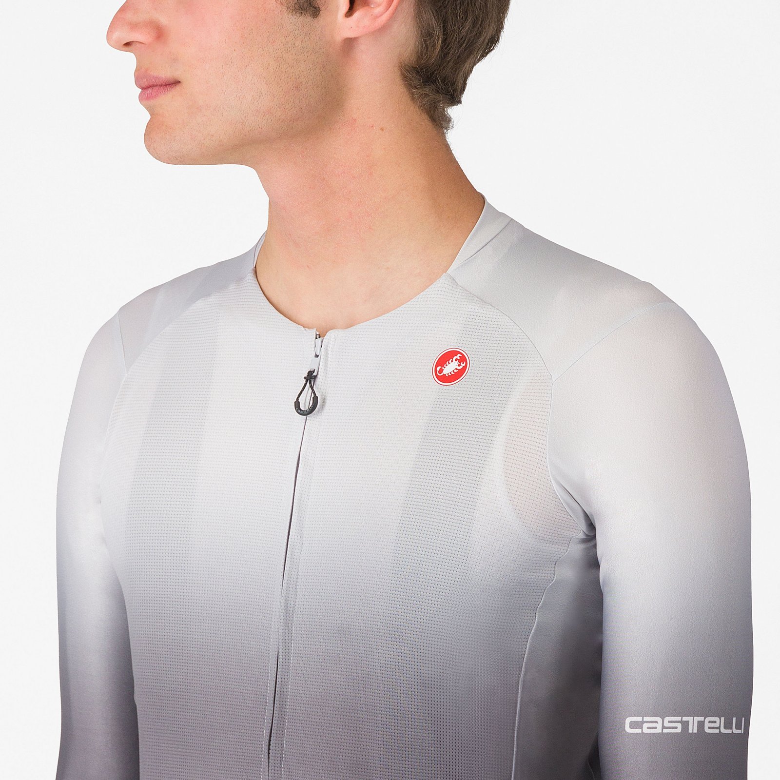 Castelli - tricou ciclism maneca lunga tailored fit cu protectie solara - Upf Long Sleeve Jersey - albastru azzurro