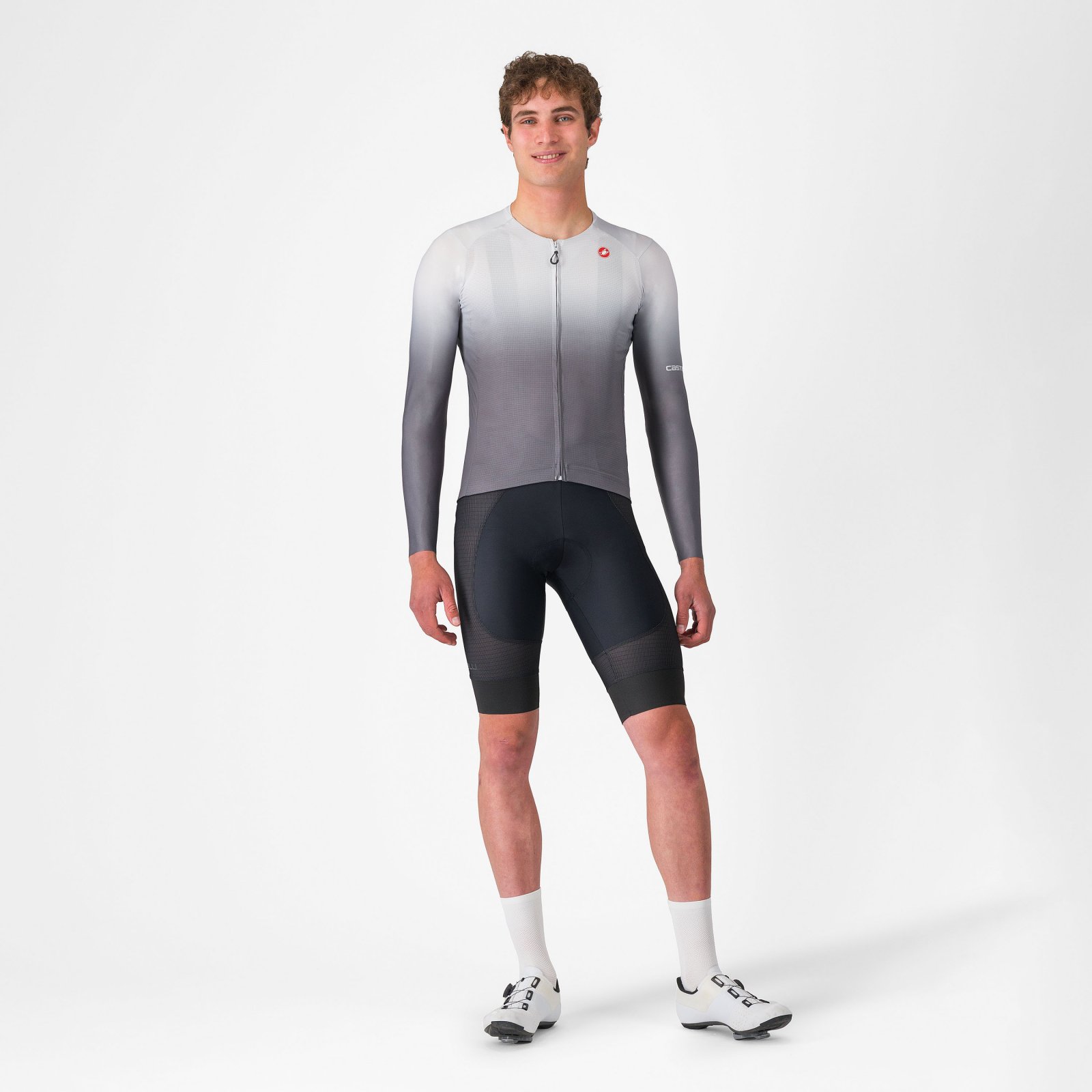 Castelli - tricou ciclism maneca lunga tailored fit cu protectie solara - Upf Long Sleeve Jersey - albastru azzurro