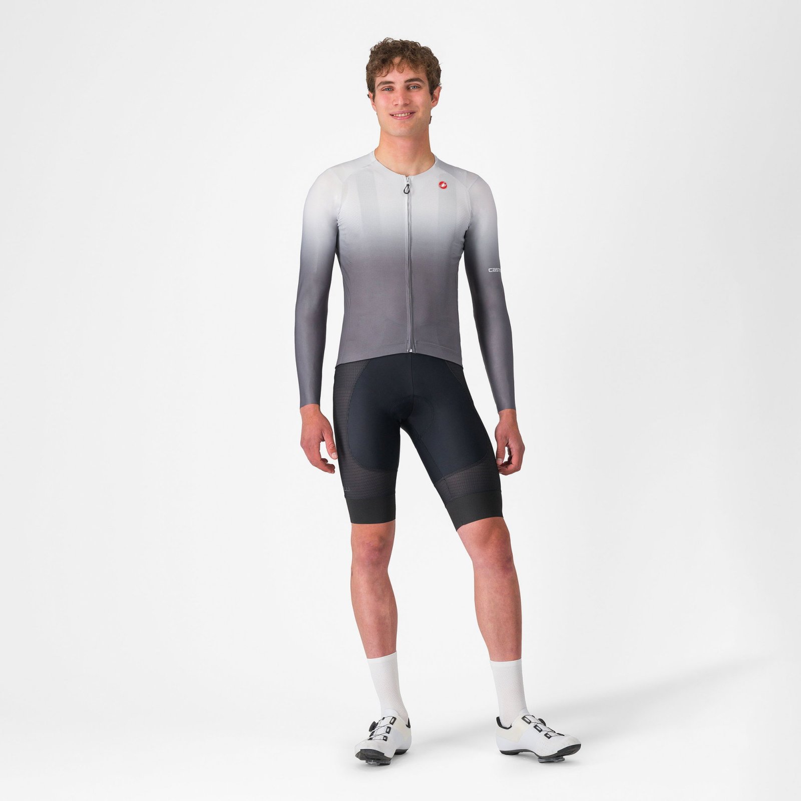 Castelli - tricou ciclism maneca lunga tailored fit cu protectie solara - Upf Long Sleeve Jersey - albastru azzurro
