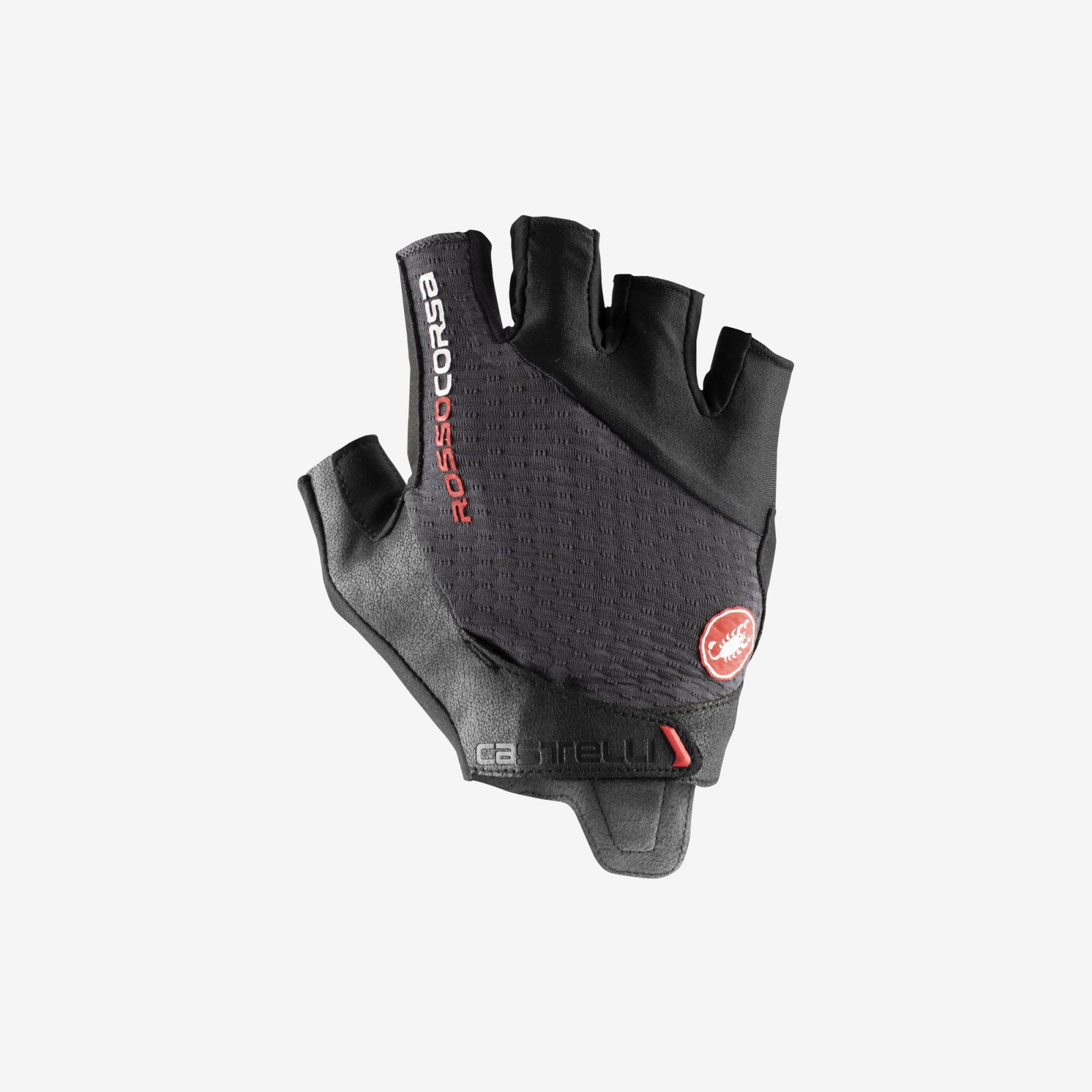 Castelli - manusi ciclism degete scurte - Rosso Corsa Pro V Glove - alb