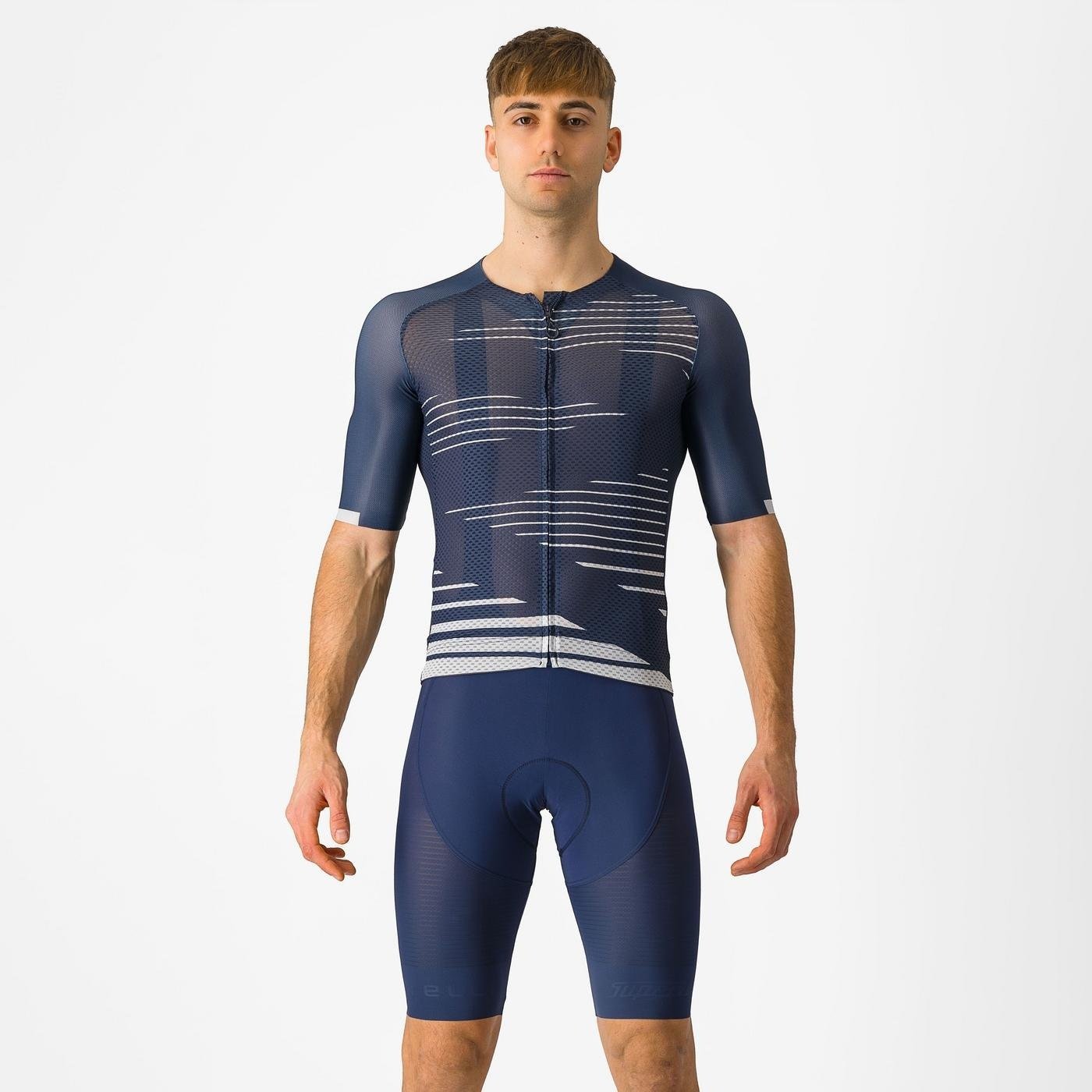 Castelli - pantaloni ciclism scurti cu bretele - Superleggera Bibshort - 20-40 gr C - negru