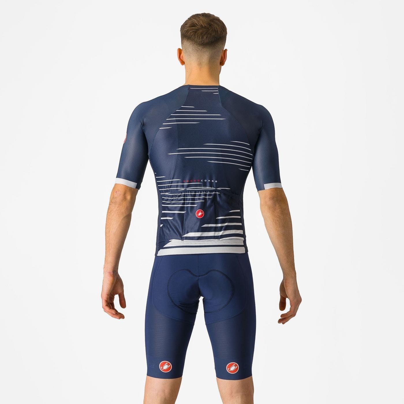 Castelli - pantaloni ciclism scurti cu bretele - Superleggera Bibshort - 20-40 gr C - negru