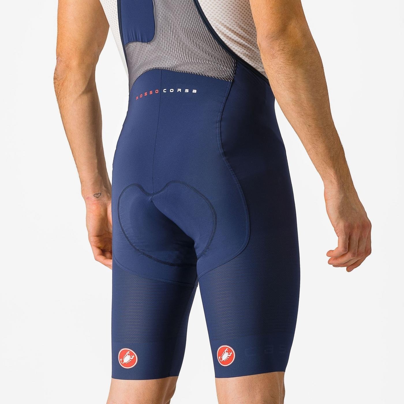 Castelli - pantaloni ciclism scurti cu bretele - Superleggera Bibshort - 20-40 gr C - negru