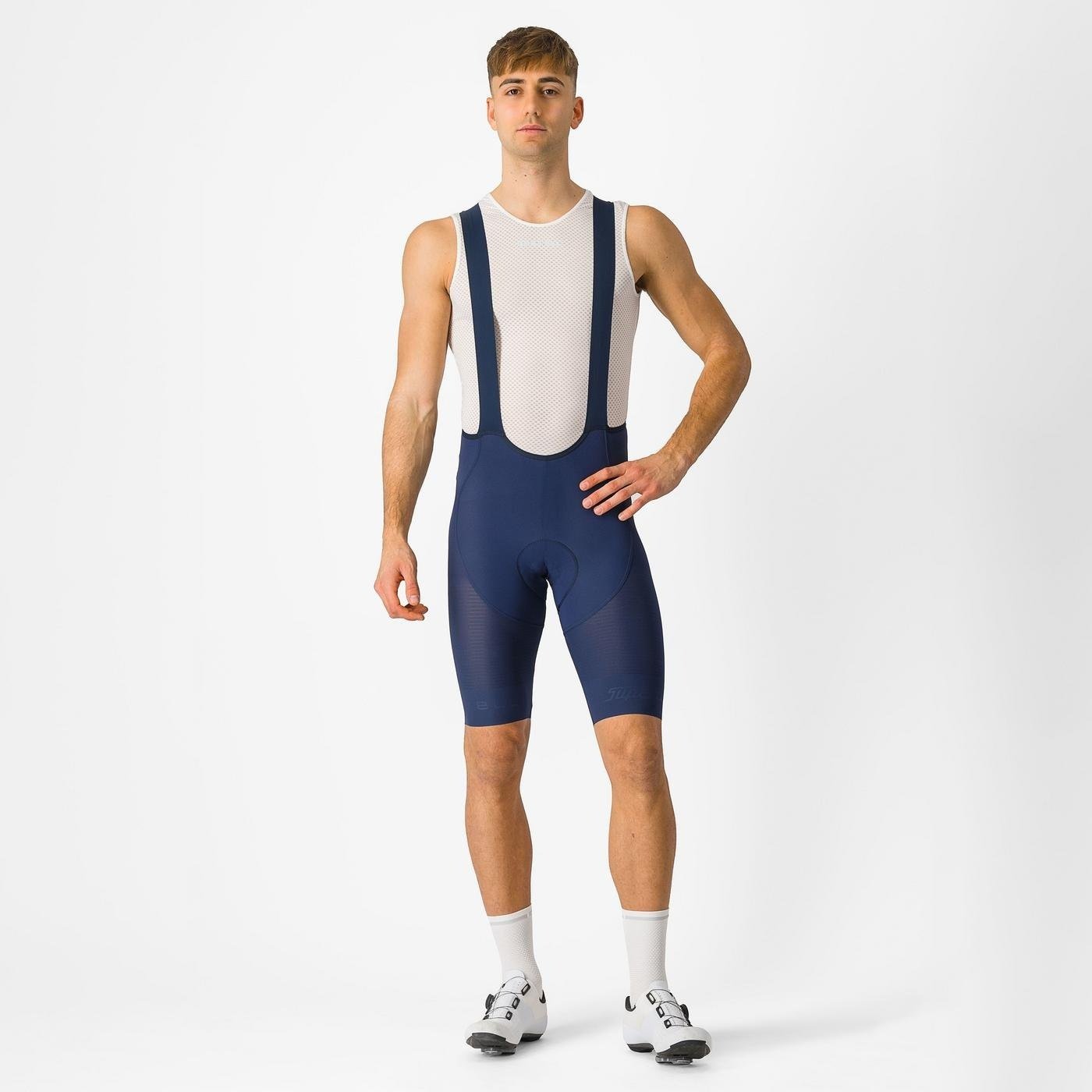Castelli - pantaloni ciclism scurti cu bretele - Superleggera Bibshort - 20-40 gr C - negru