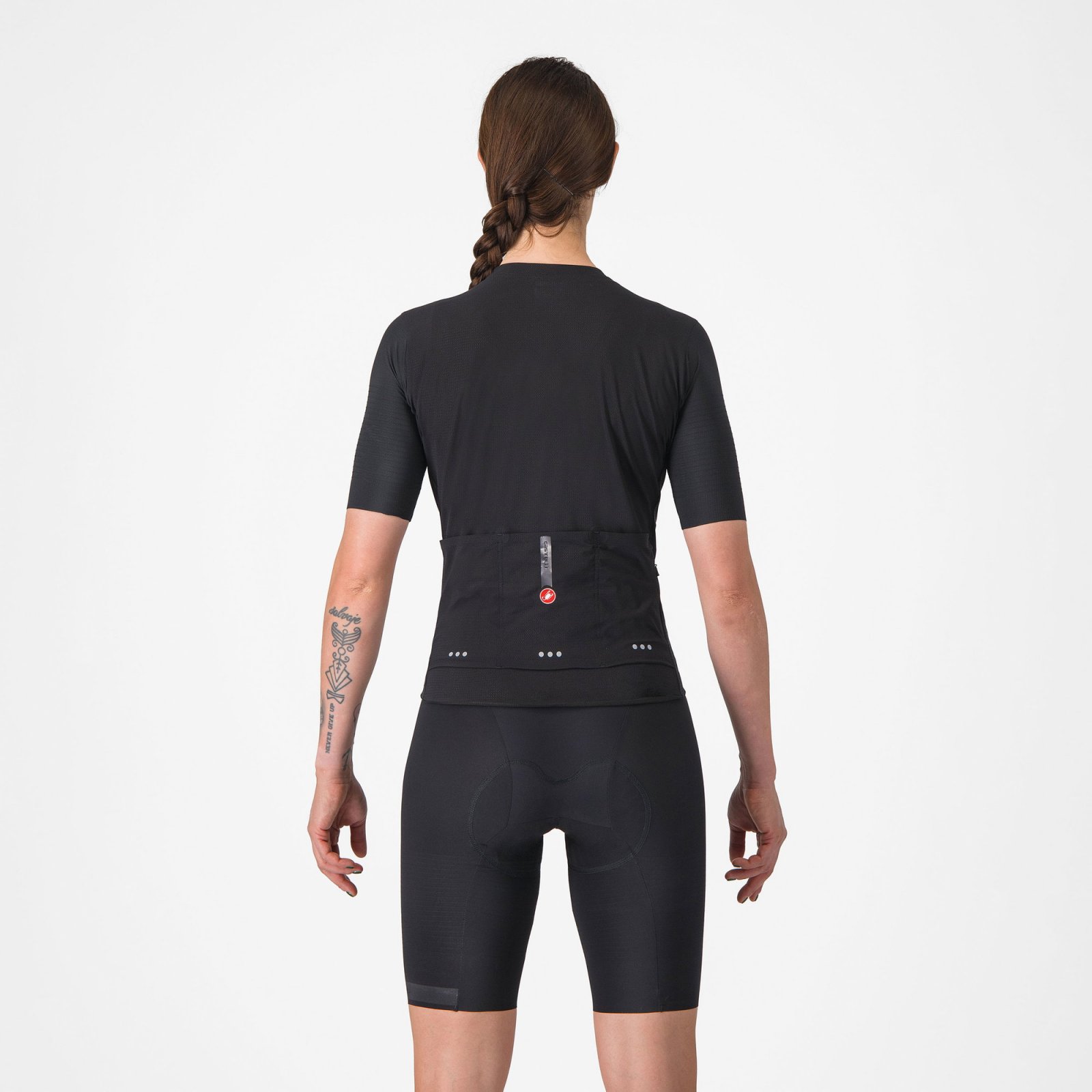Castelli - pantaloni ciclism scurti cu bretele - Premio Evo W Dt Bibshort - 16-35 gr C - negru