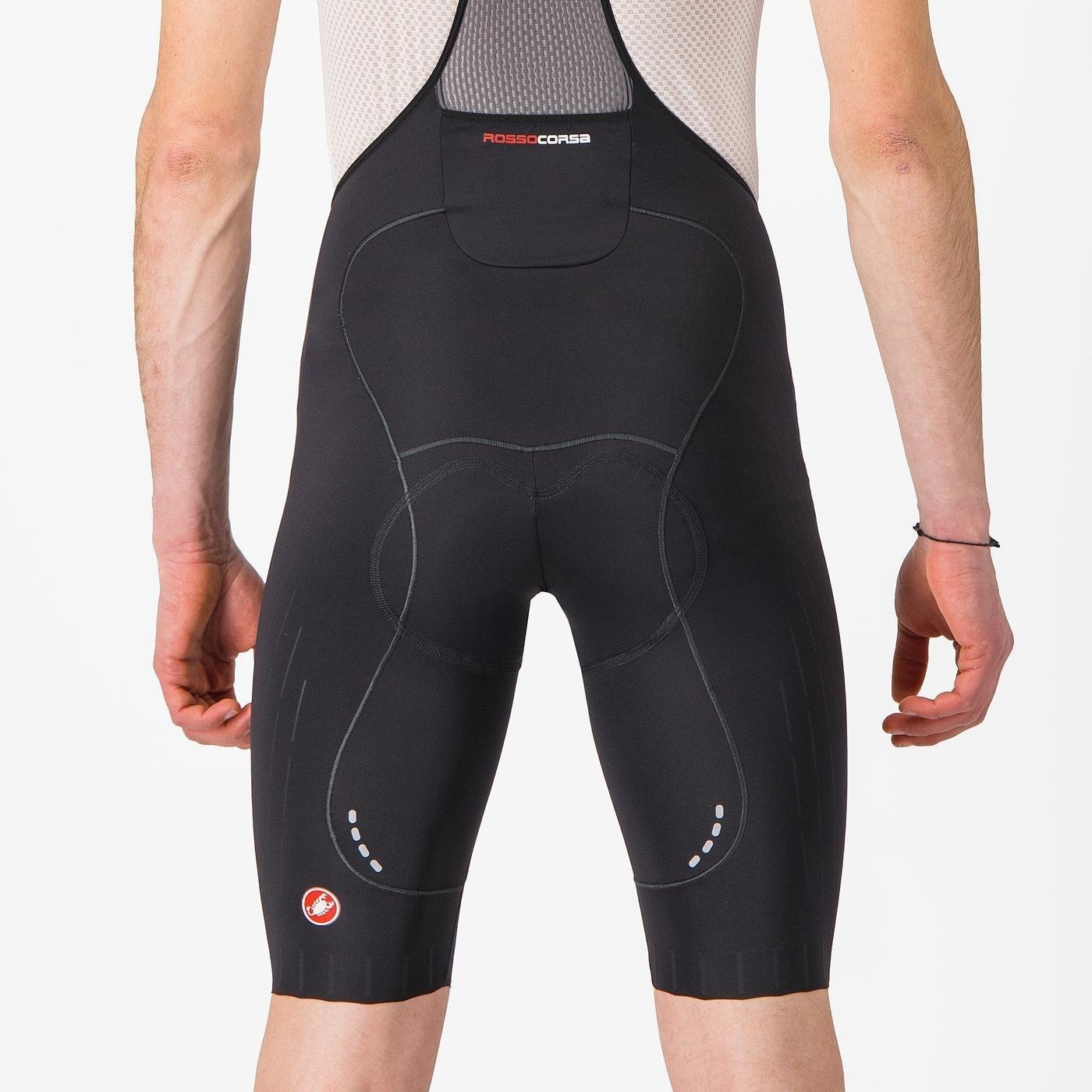 Castelli - pantaloni ciclism scurti cu bretele - Free Aero Race S Bibshort - alb