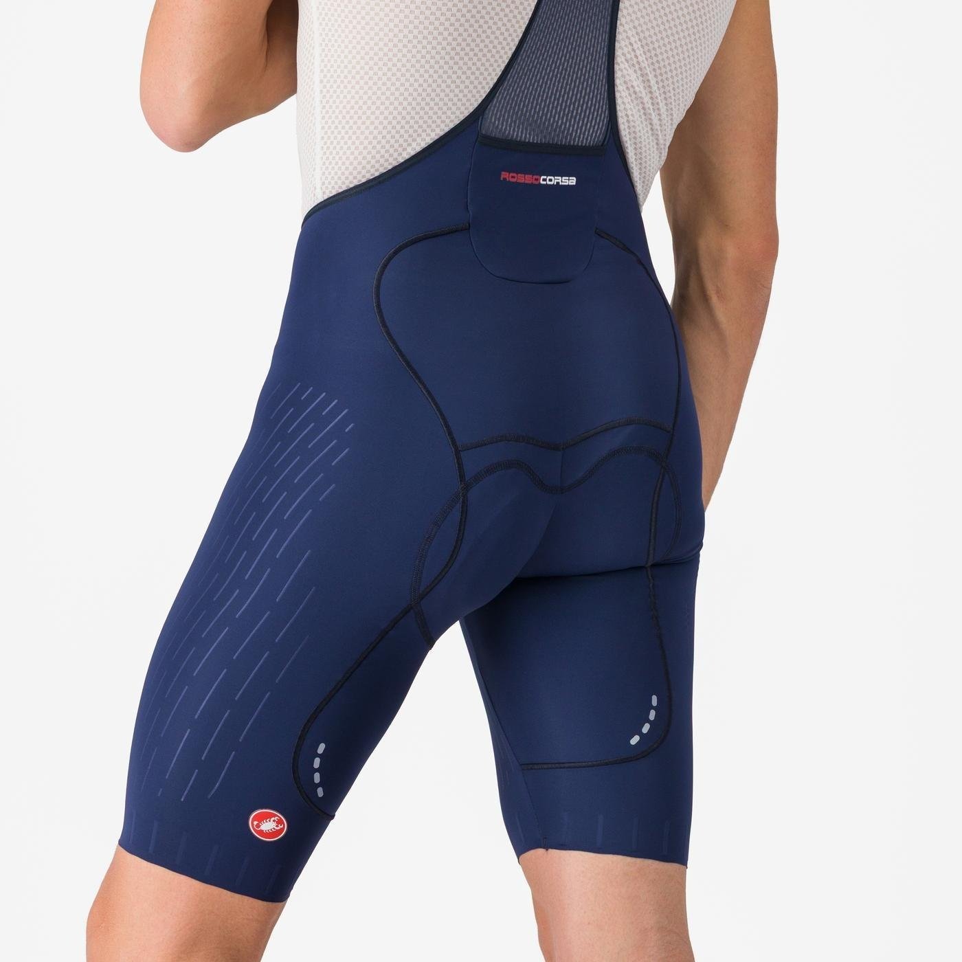 Castelli - pantaloni ciclism scurti cu bretele - Free Aero Race S Bibshort - alb