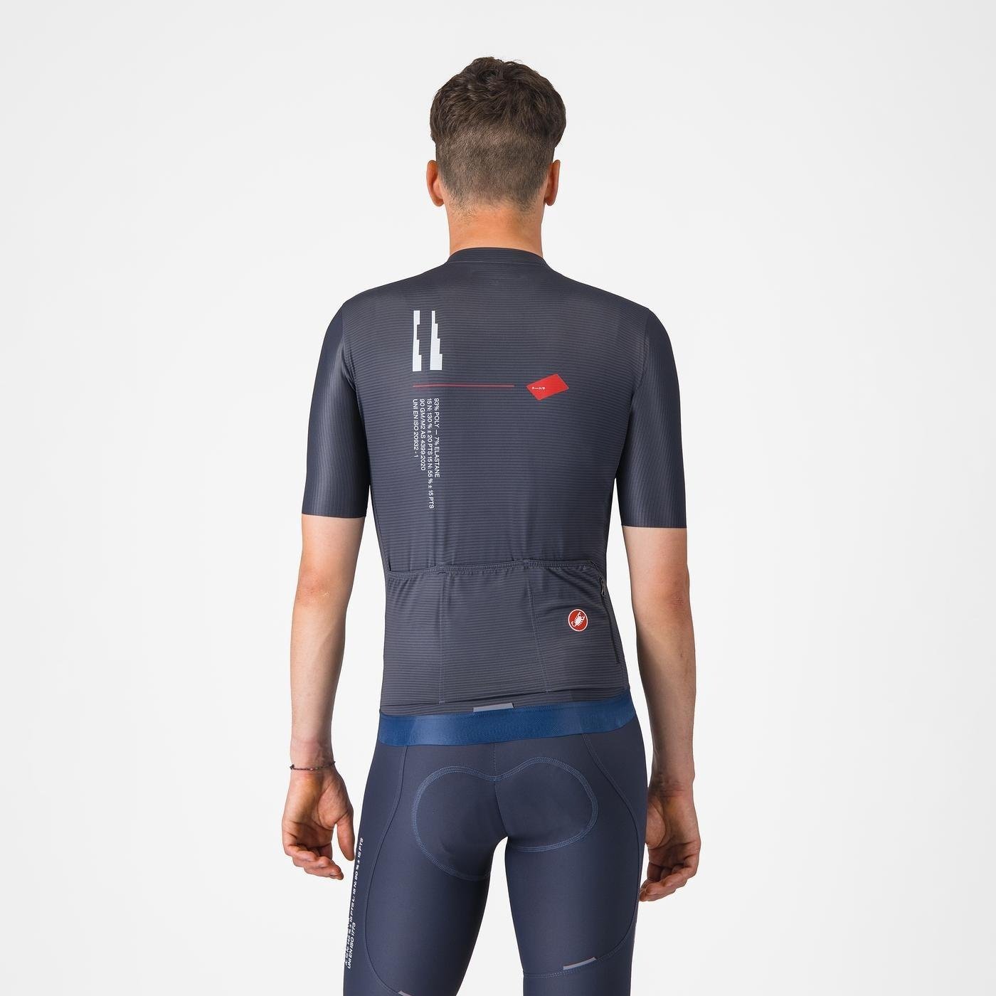 Castelli - tricou ciclism maneca scurta tailored fit - Espresso R--A/D Jersey - gri inchis Smokey