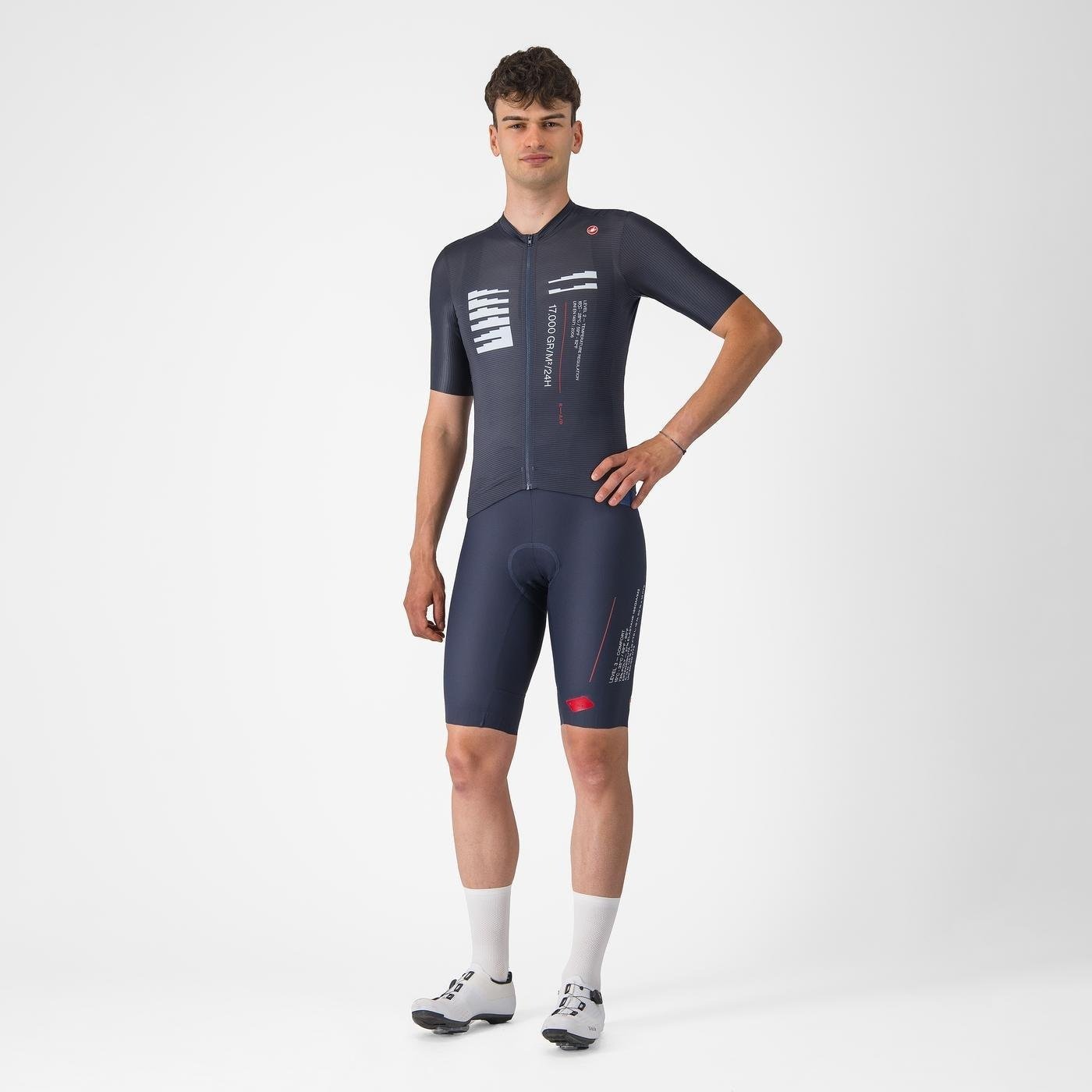 Castelli - tricou ciclism maneca scurta tailored fit - Espresso R--A/D Jersey - gri inchis Smokey