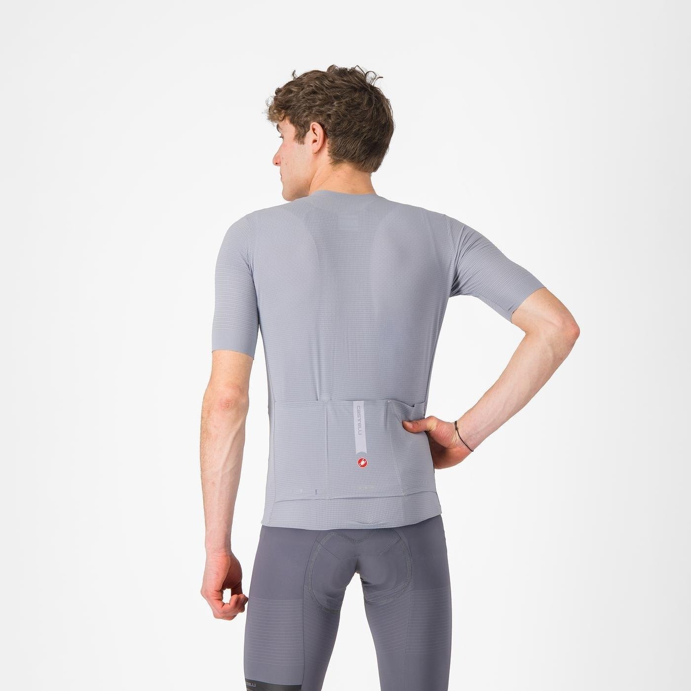 Castelli - tricou ciclism maneca scurta tailored fit - Premio Evo Jersey - gri