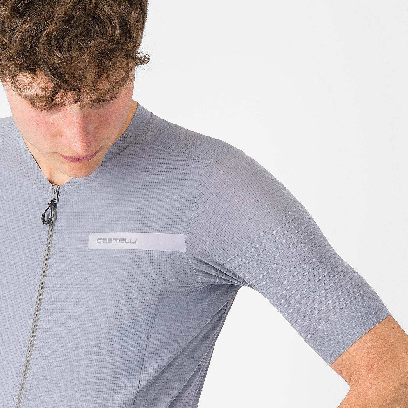 Castelli - tricou ciclism maneca scurta tailored fit - Premio Evo Jersey - gri