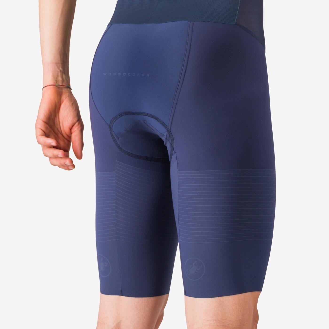 Castelli - costum triatlon cu maneca scurta - Pr 2 Speed Suit - albastru | alb
